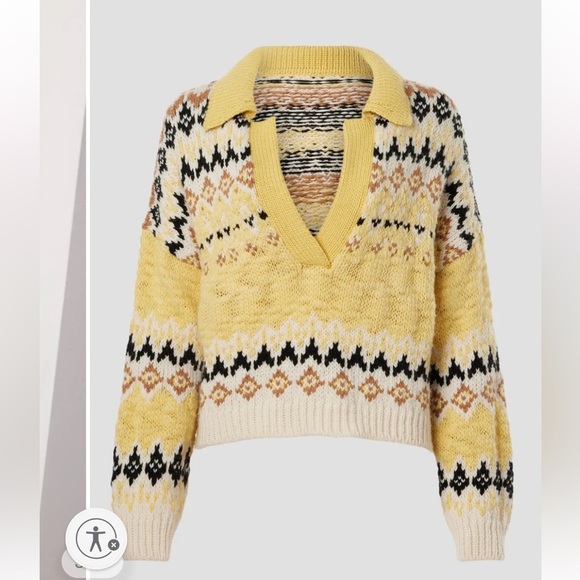 A.L.C. Fair Isle Nordic Merino Wool Landry Sweater - Picture 5 of 10